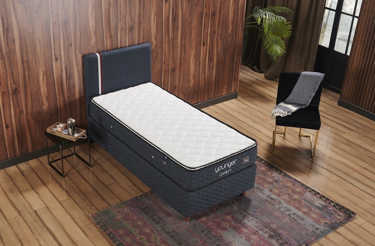 Younger Comfort Tek Kişilik DSC Yaylı 4 Mevsim Ergonomik Çıkarılabilir Pedli Yatak
